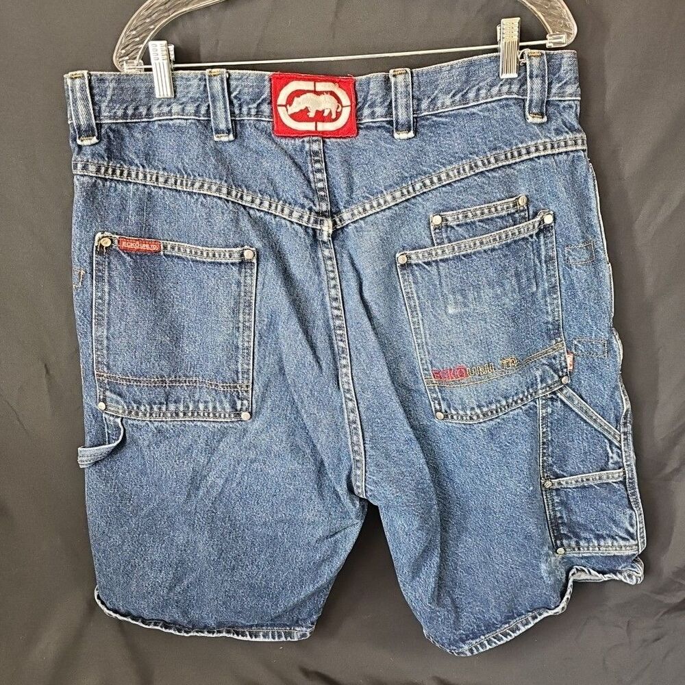 Ecko Unltd Vintage Baggy Jean Shorts Size 40 - Picture 5 of 8